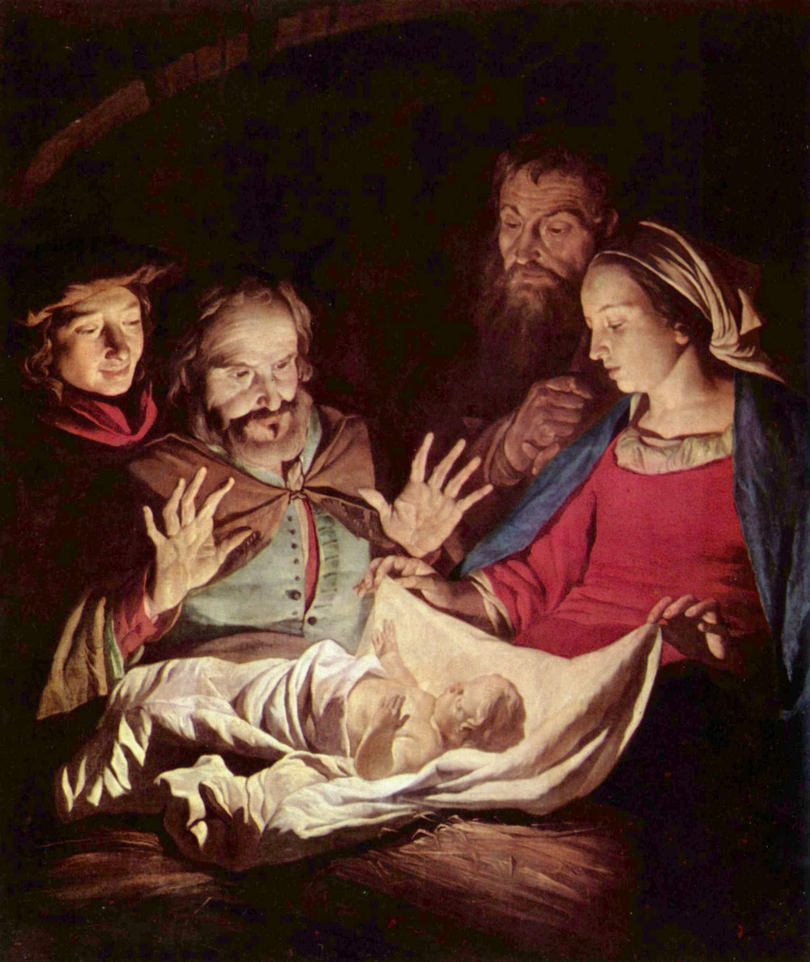 Matthias Stomer, Anbetung der Hirten, Mitte 17. Jh.